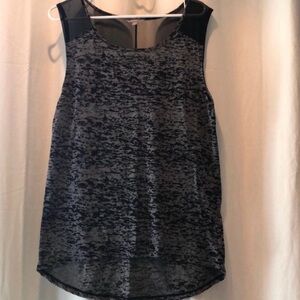 Rubbish Black and Gray Patterned Tank Top